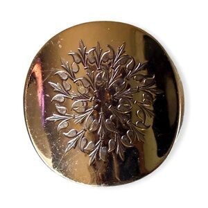 Vintage Copper Brooch by Gret Barkin Hand Wrought Mandala Design